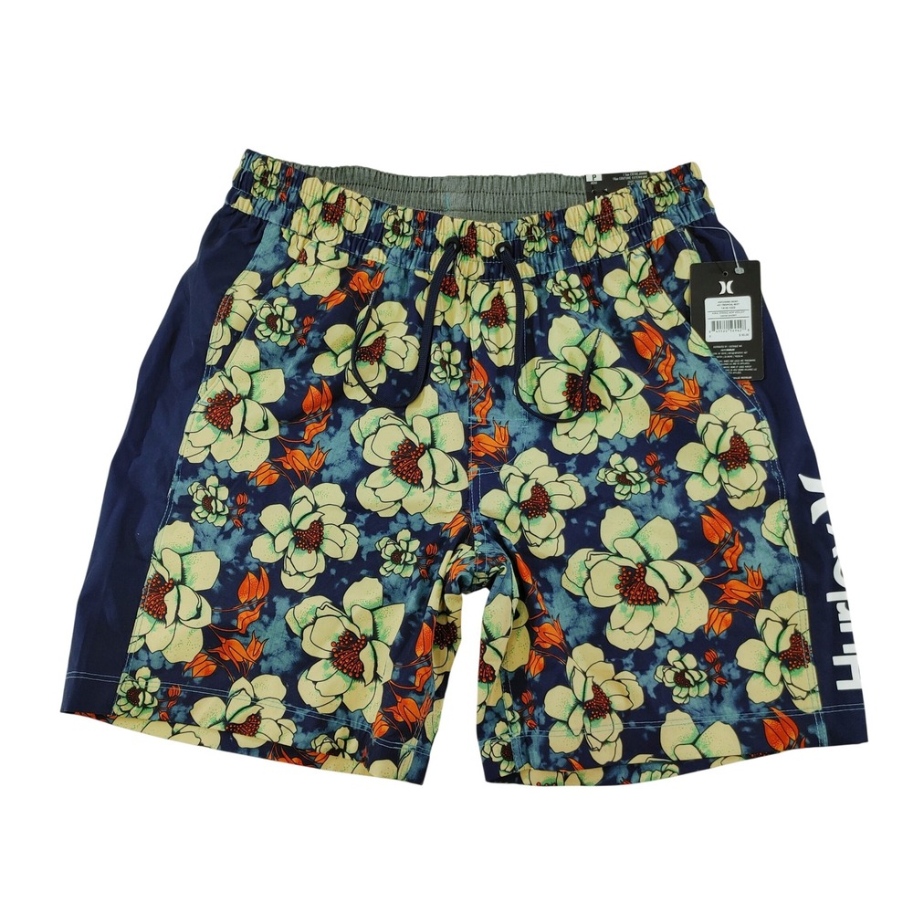 Hurley Swim Shorts‎ Mens S Tropical Mist Floral Polyester Volley New